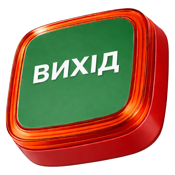 Cповіщувач Ajax EN54 FireProtect (VAD) red пожежний світловий "ВИХІД"
