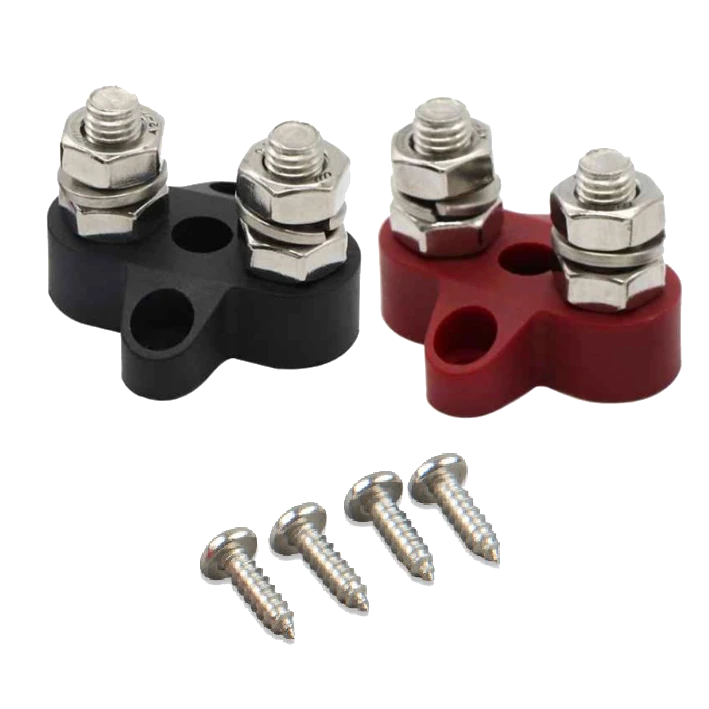 Подвійний набір клем M8 Victron Energy Dual Terminal Stud M8-linked set (1 red/1 black)