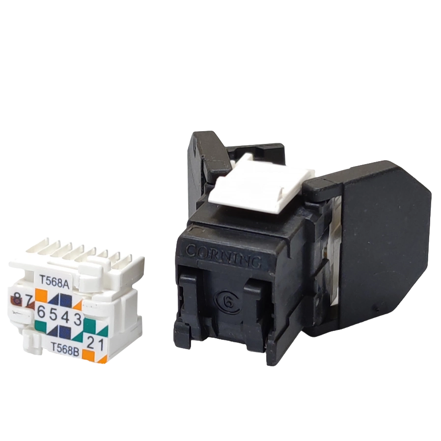Модуль Keystone UTP RJ45 кат. 6, чорний Corning