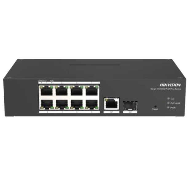 Комутатор 10 портів керований Hikvision DS-3T1310P-SI/HS PoE