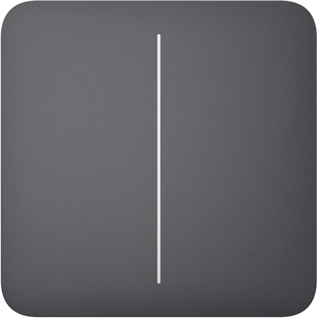 Кнопка двоклавішного вимикача Ajax SoloButton (2-gang) [55] graphite кнопка