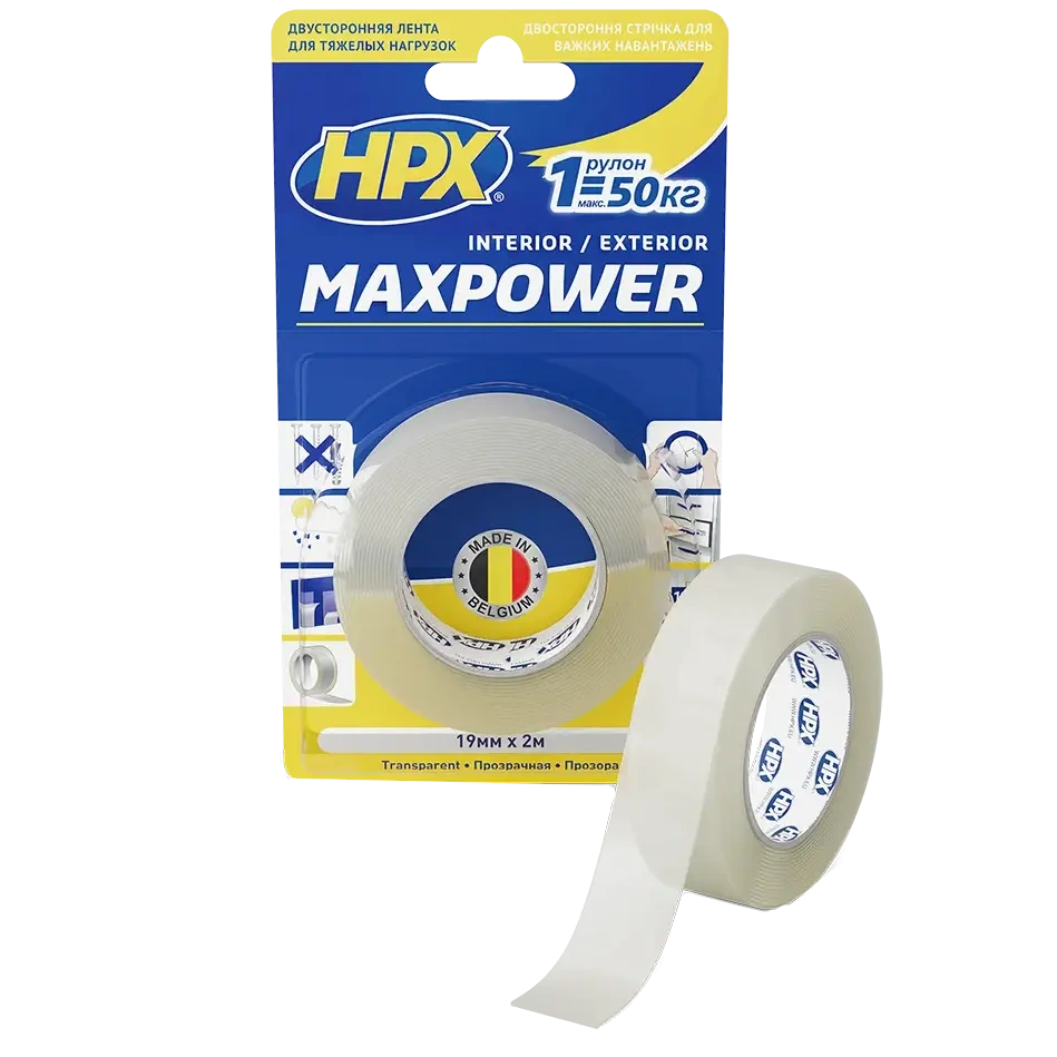 Стрічка двохстороння HPX MAXPOWER HT1905 19мм х 5м