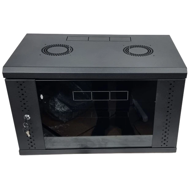 Шафа скло чорне EServer 6U