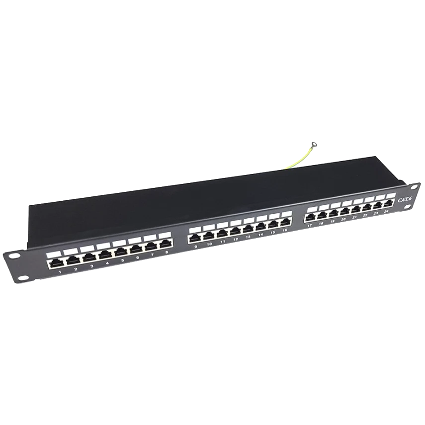 STP патч-панель EServer 24 порта 1U 19" модульна (без модулів)