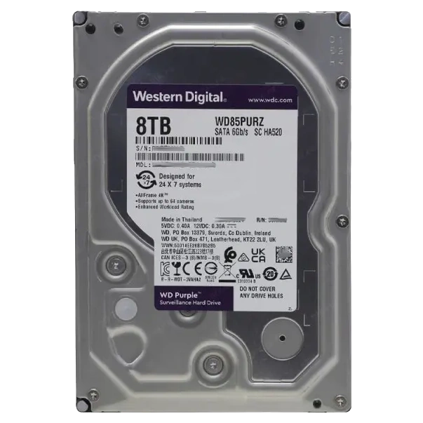 Жорсткий диск внутрішній Western Digital Purple WD85PURZ 8Тб