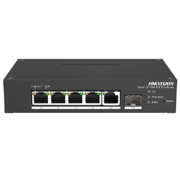 Комутатор 6 портів керований Hikvision DS-3T1306P-SI/HS PoE