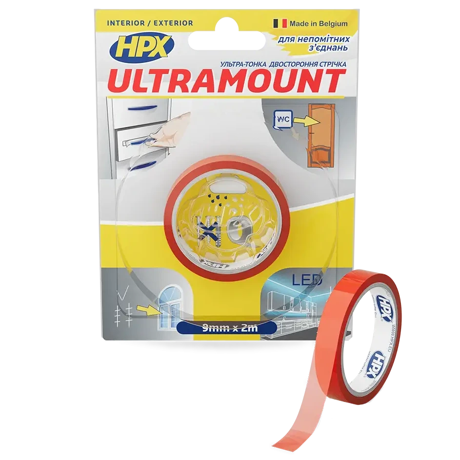 Стрічка двохстороння HPX UM0902 ULTRA MOUNT 9мм х 2м