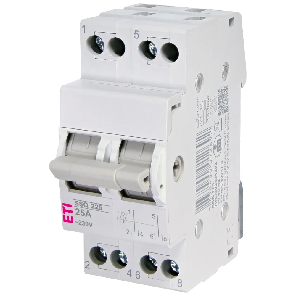 Перемикач навантаження ETI ЕТІ SSQ 225 "1-0-2" 2p 25A