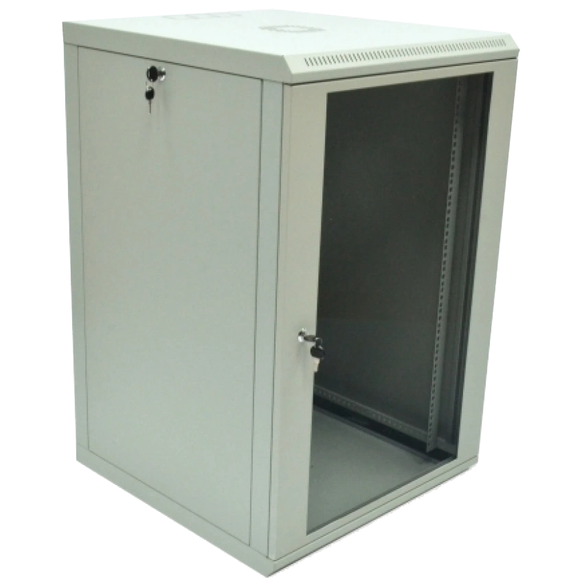 Шафа 19"18U 600x600x907 акрилове скло сіра