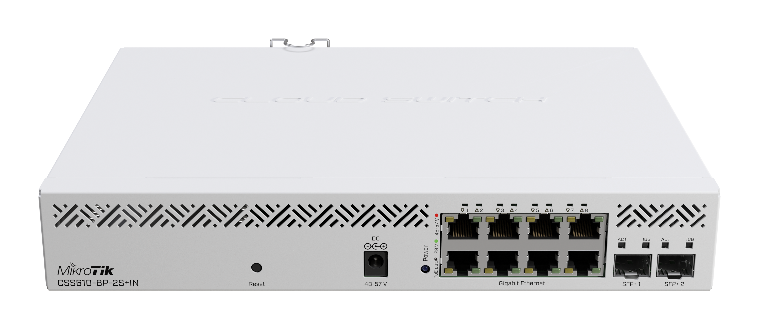 Комутатор 8 портів керований MikroTik CSS610-8P-2S+IN PoE