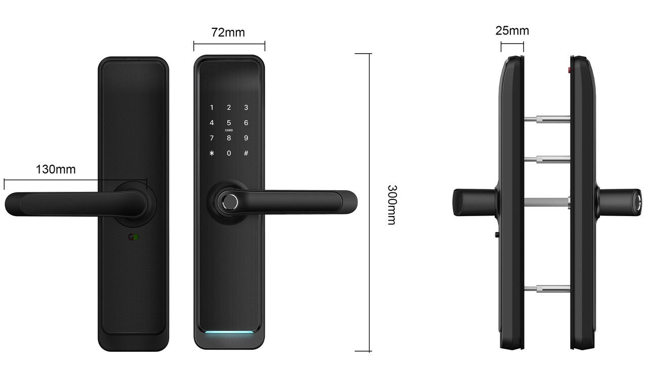 PES Husky Bluetooth Black біометричний розумний замок для дверей — фото 2
