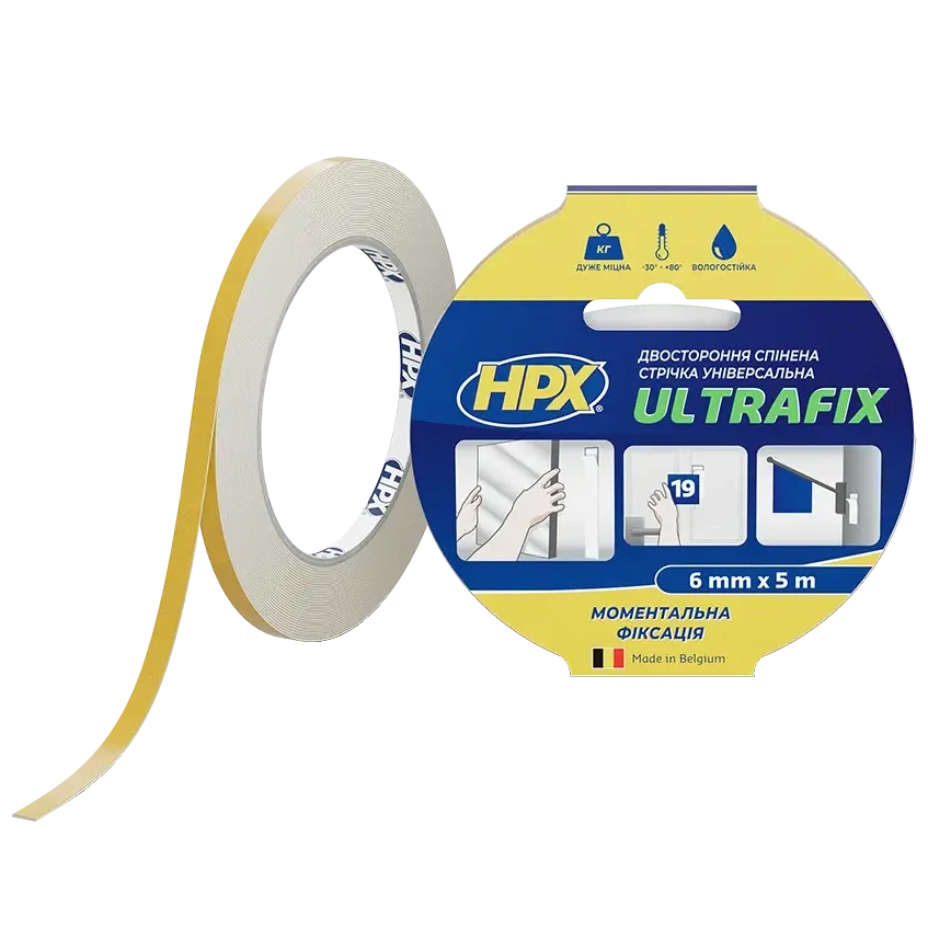 Стрічка двохстороння HPX DSU0605 ULTRAFIX 6мм х 5м
