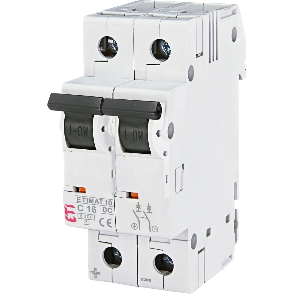 Автоматичний вимикач ETI ЕТІ ETIMAT 10 DC 2p C 16A (6 kA)