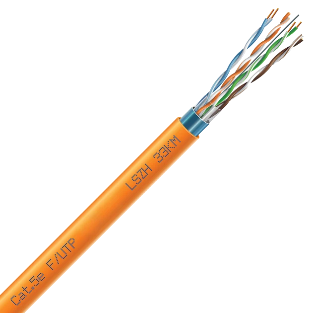 Кабель кручена пара ЗЗКМ (FTP мідь безгалоговий LSZH) Cat. 5e F/UTP LSZH 4х2х24 AWG (7091004) бухта 305м.