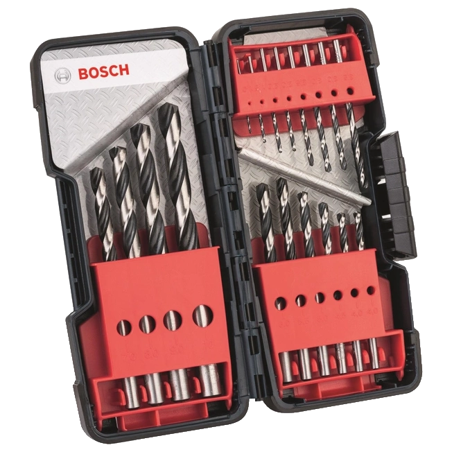 Набір свердел для металу Bosch HSS PointTeQ 18 штук (2608577350)