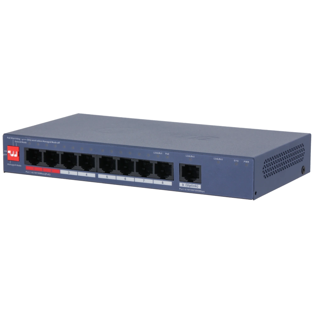 Комутатор 8 портів керований Dahua DH-CS4009-8ET1GT-110