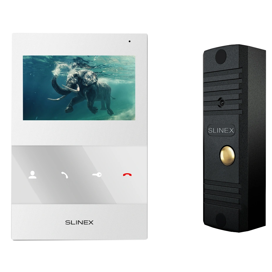 Комплект відеодомофона Slinex SQ-04M(White) + ML-16НR(Black)