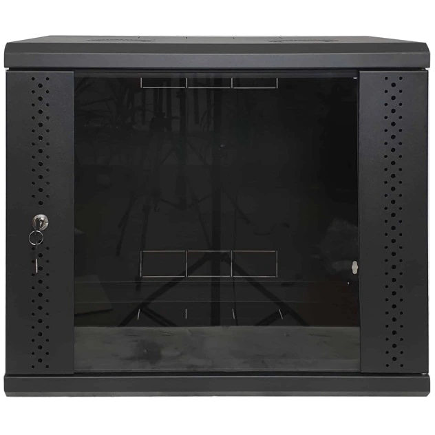 Шафа EServer 9U 600х500х503 скло, чорна