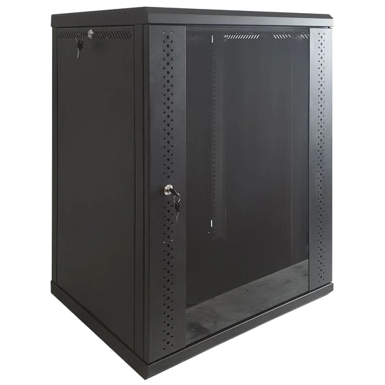 Шафа EServer 12U 600х600х637 скло, чорна