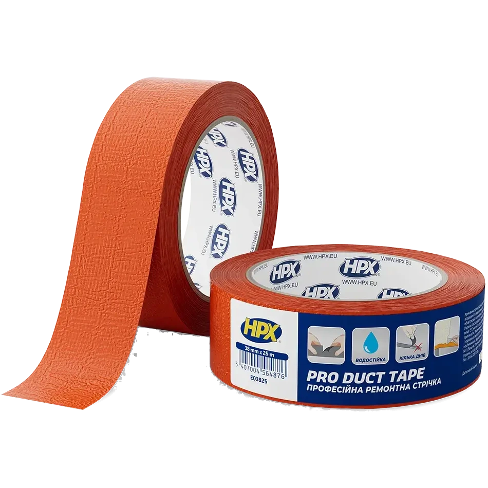 Стрічка ремонтна одностороння HPX EO5025 Duct Tape Pro 38мм х 25м