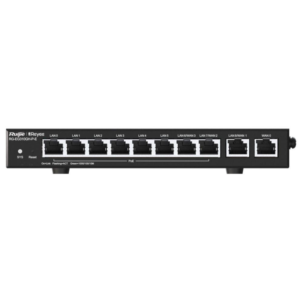 Маршрутизатор Ruijie Reyee RG-EG310GH-P-E 10-портовий PoE з хмарним керуванням