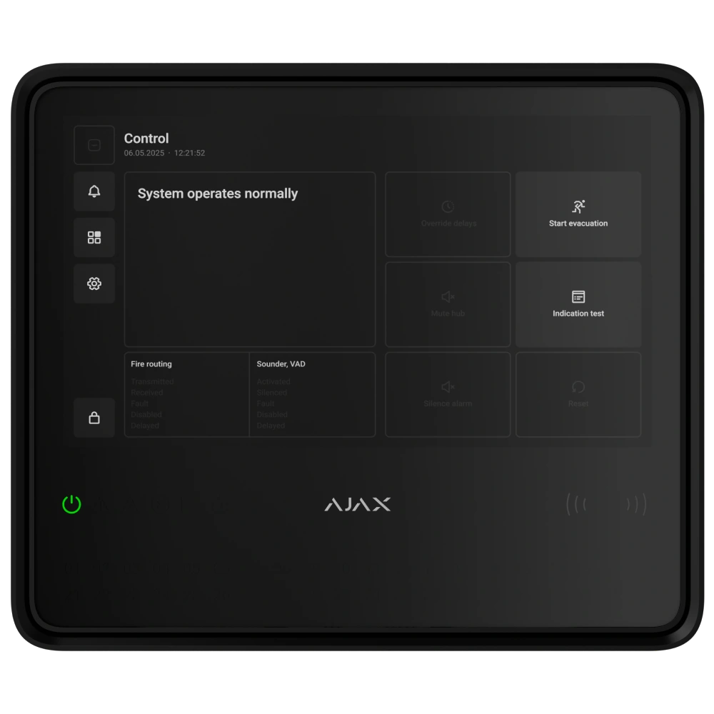Пожежна централь Ajax EN54 Fire Hub black
