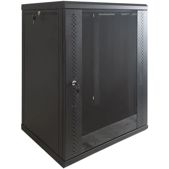 Шафа EServer 15U 600х600х773 скло, чорна