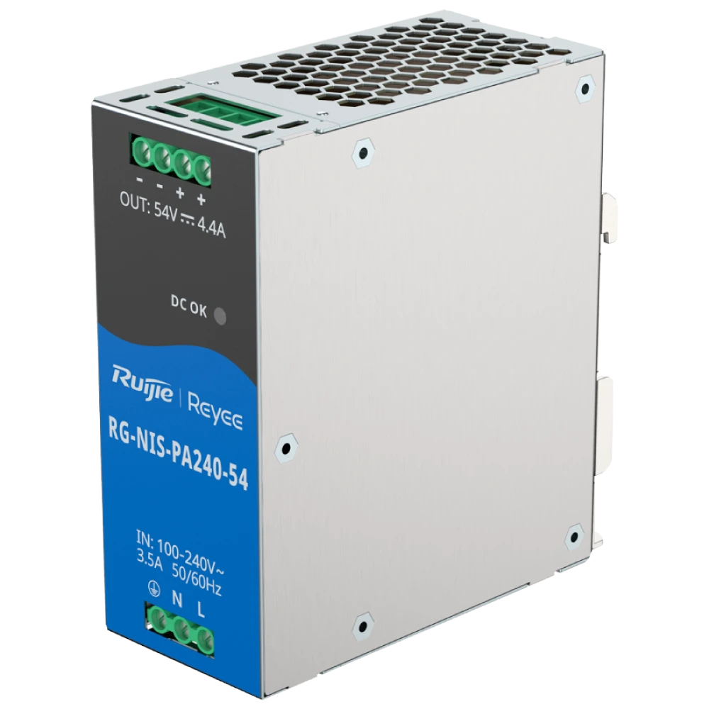 Блок живлення Ruijie RG-NIS-PA240-54 AC/DC 54В 4.4А 240 Вт на DIN-рейку