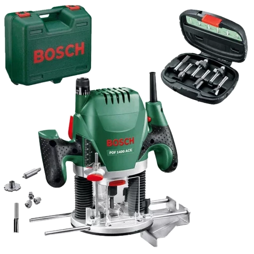 Фрезер + набір фрез Bosch POF 1400 ACE