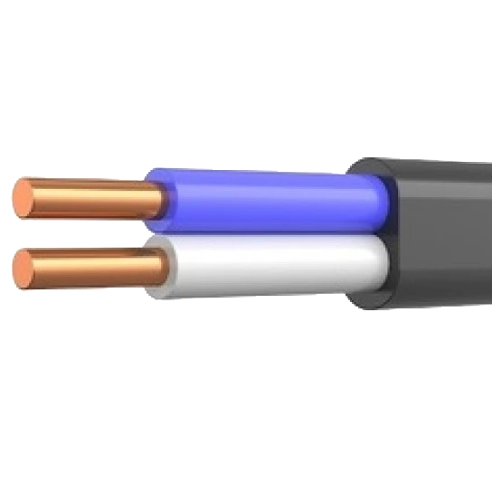 Кабель ВВГ нг LS П 2х2,5 чорний (Україна) (100м)